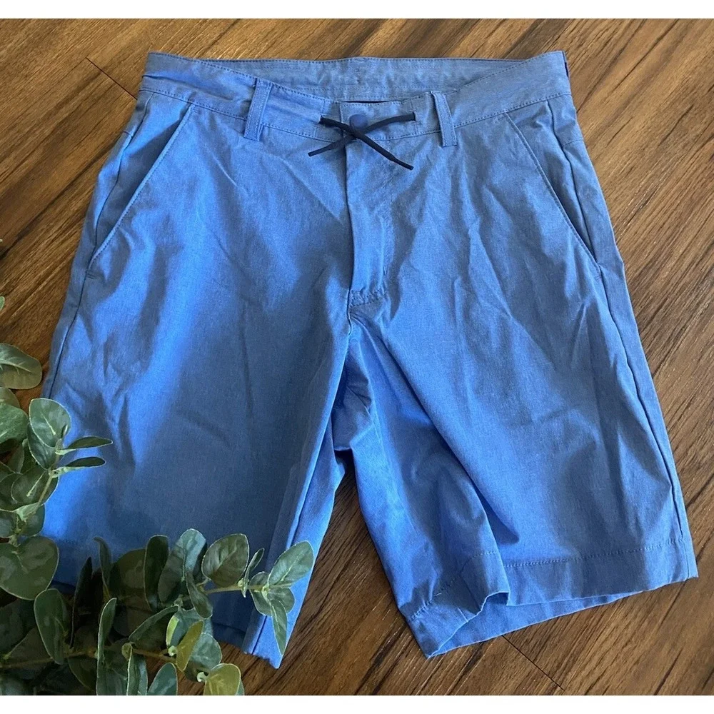 Vineyard Vines Men's On the Go Offshore Shorts Blue Stretch Size 28 Drawstring